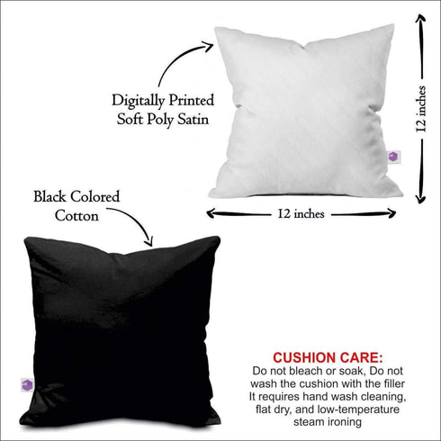 Cushion cover, 12x12 inches, personalised cushions, customized cushions - Uncommongifts.in
